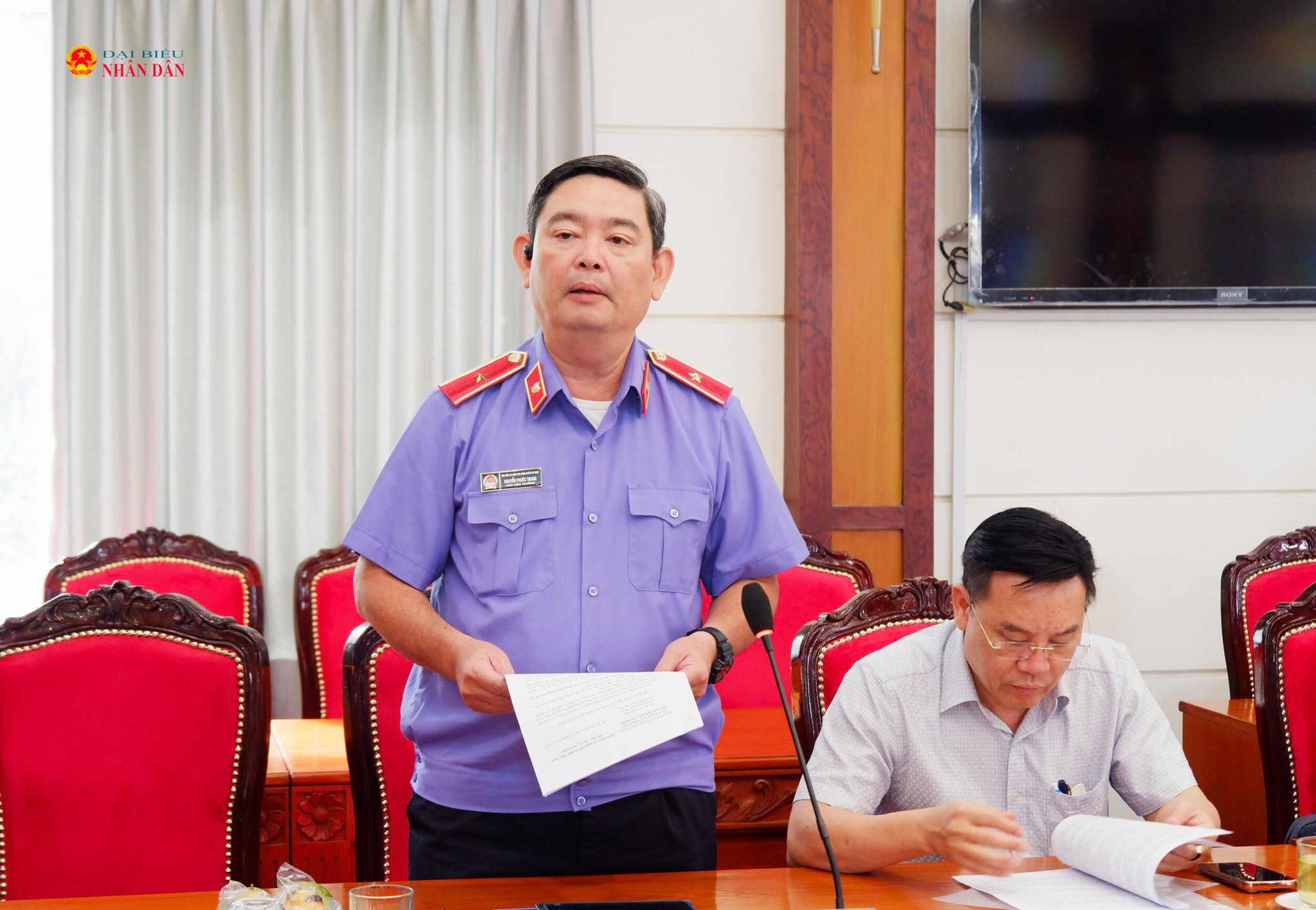 Phó Viện trưởng Viện kiểm sát nhân dân TP. Hồ Chí Minh Nguyễn Phước Trung phát biểu