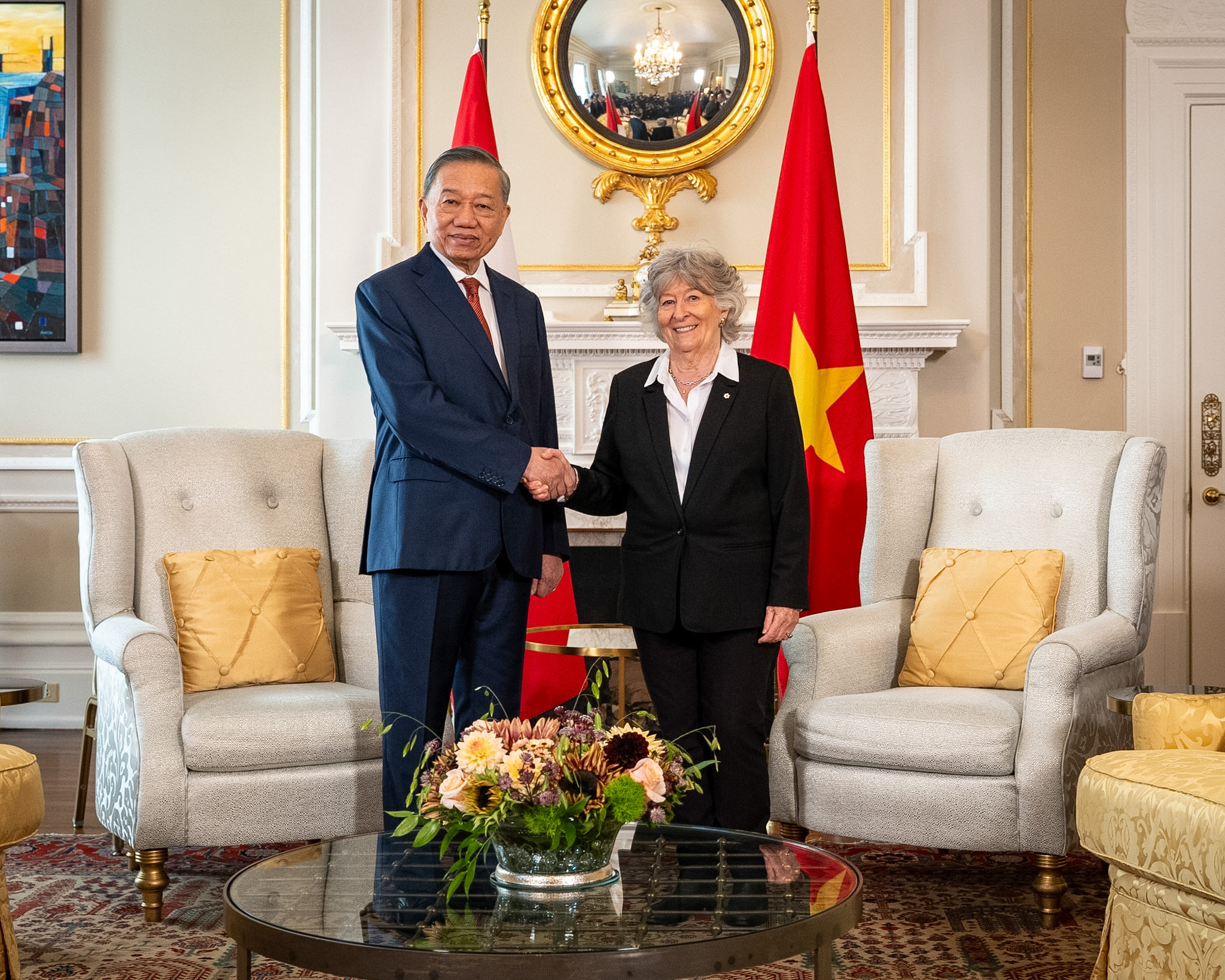 Tổng Bí thư, Chủ tịch nước Tô Lâm gặp Toàn quyền Canada Louise Arbour, ngày 24/9/2026. Ảnh: The Governor General of Canada