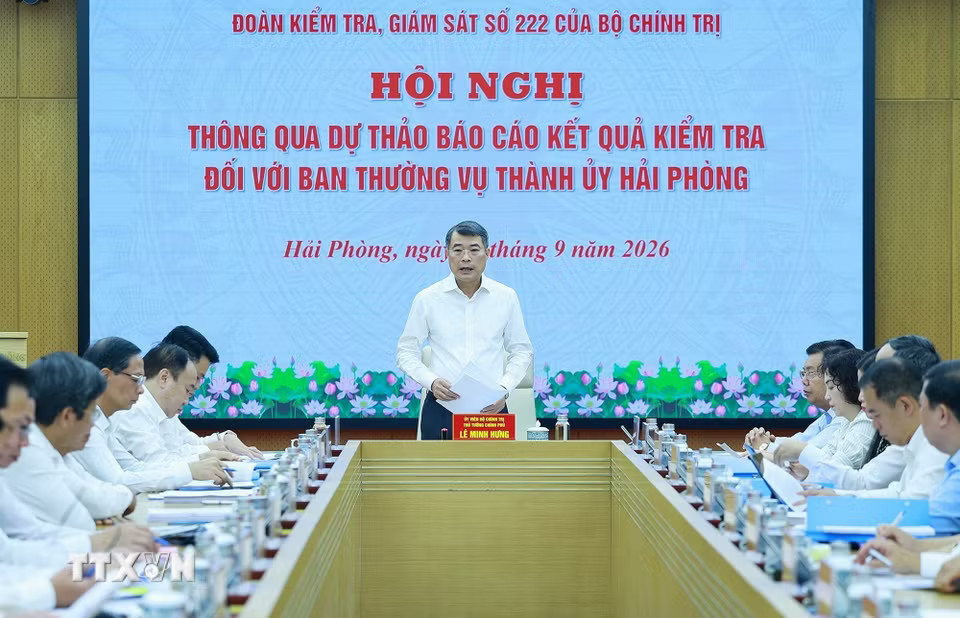 Thủ tướng Lê Minh Hưng, Trưởng đoàn kiểm tra, giám sát số 222 của Bộ Chính trị chủ trì Hội nghị
