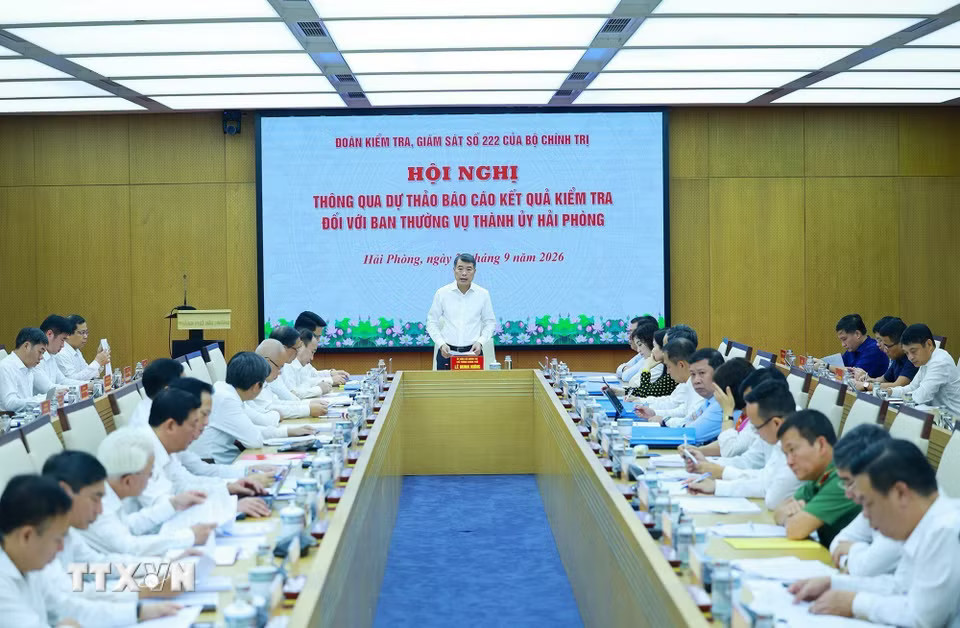Thủ tướng Lê Minh Hưng, Trưởng đoàn kiểm tra, giám sát số 222 của Bộ Chính trị chủ trì Hội nghị