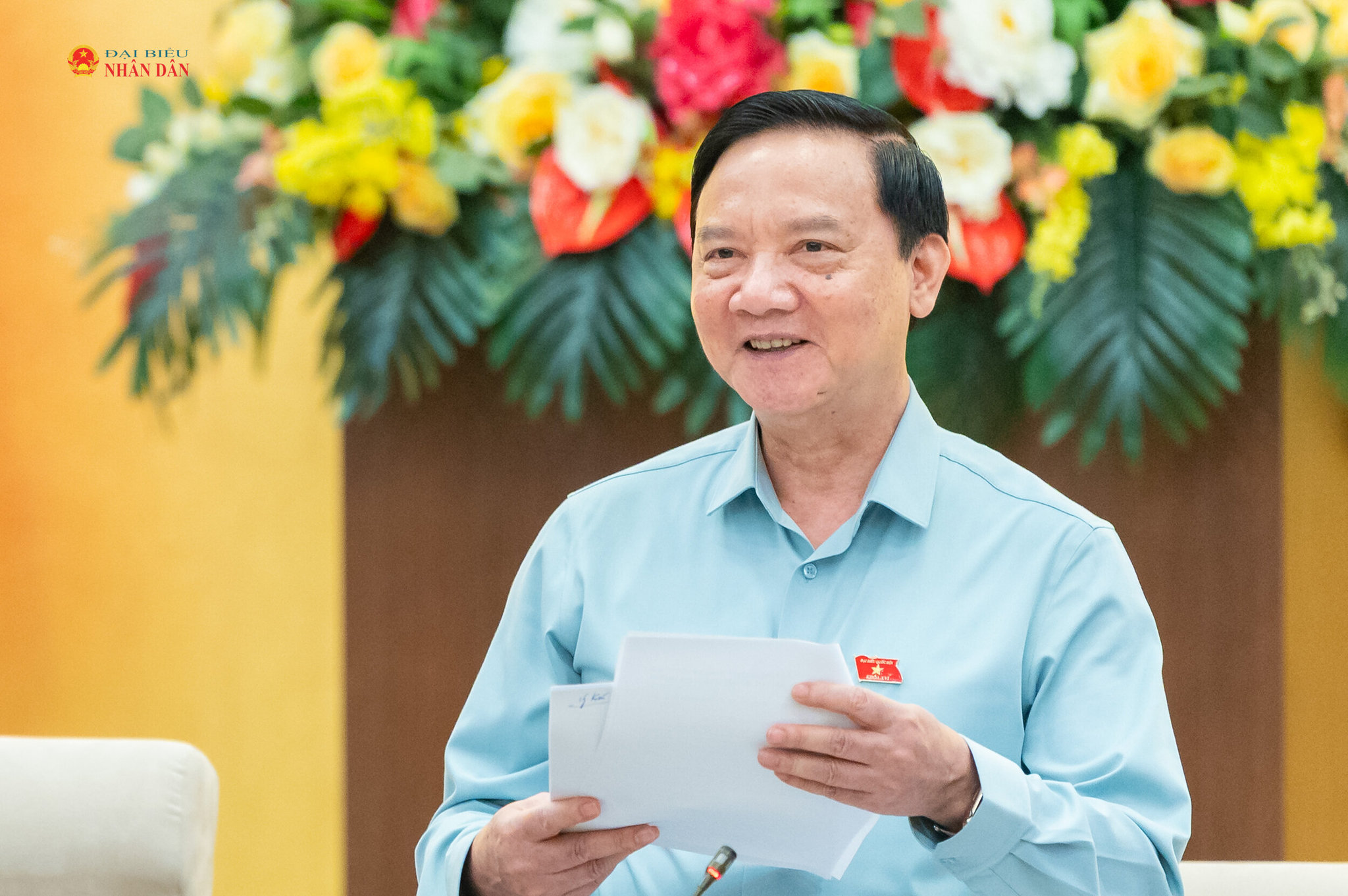 Chủ tịch Quốc hội Trần Thanh Mẫn chủ trì, Phó Chủ tịch Quốc hội Nguyễn Khắc Định điều hành nội dung phiên họp