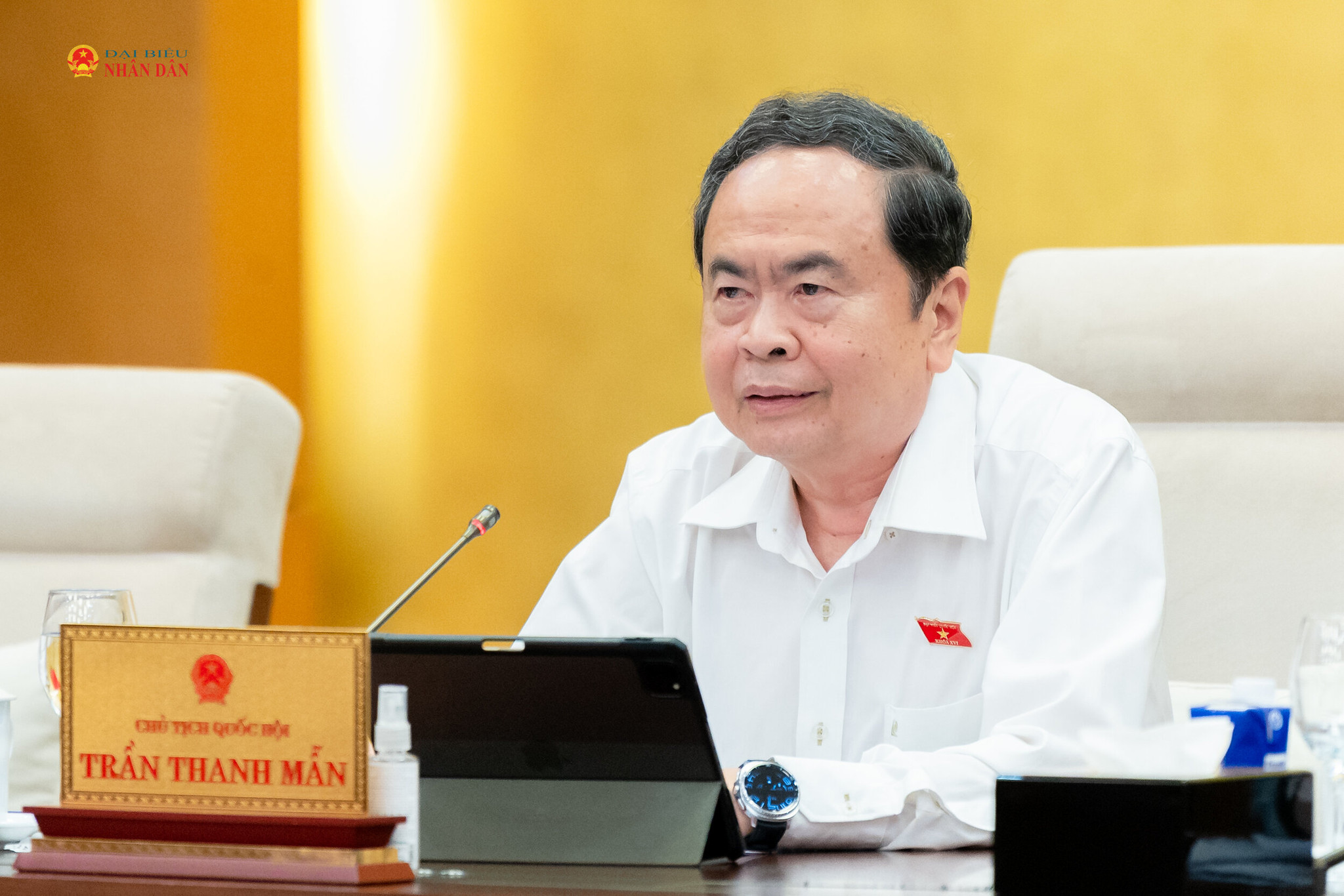 Chủ tịch Quốc hội Trần Thanh Mẫn phát biểu