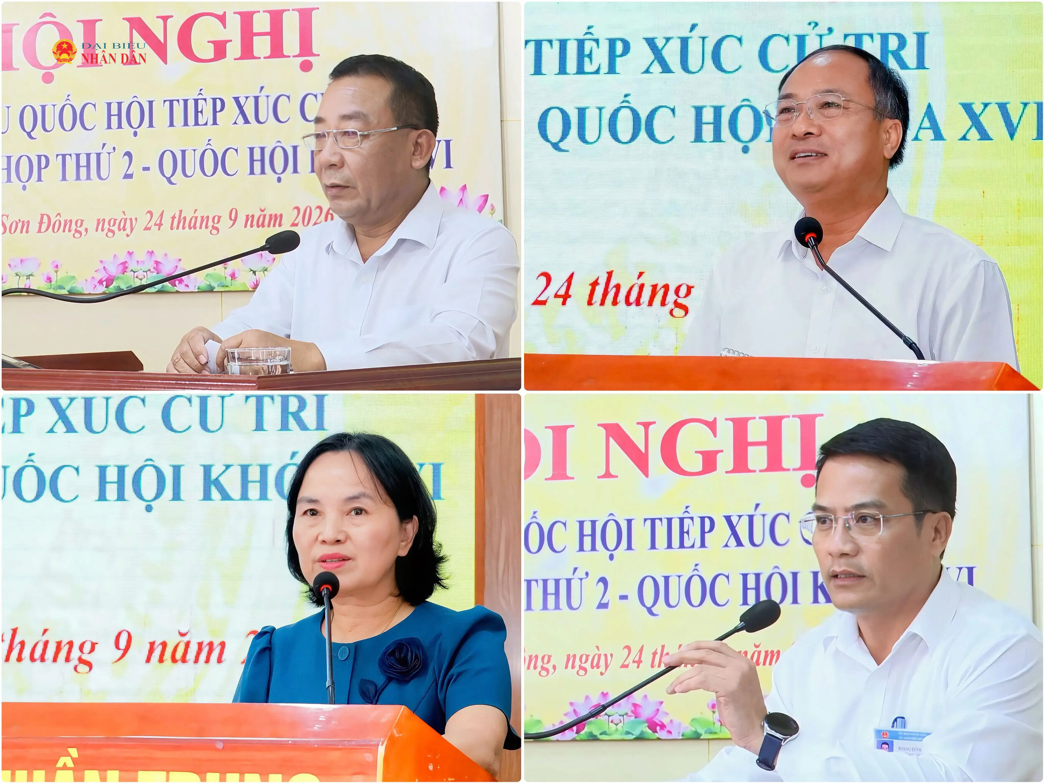 Đại diện các cơ quan trao đổi, trả lời kiến nghị của cử tri
