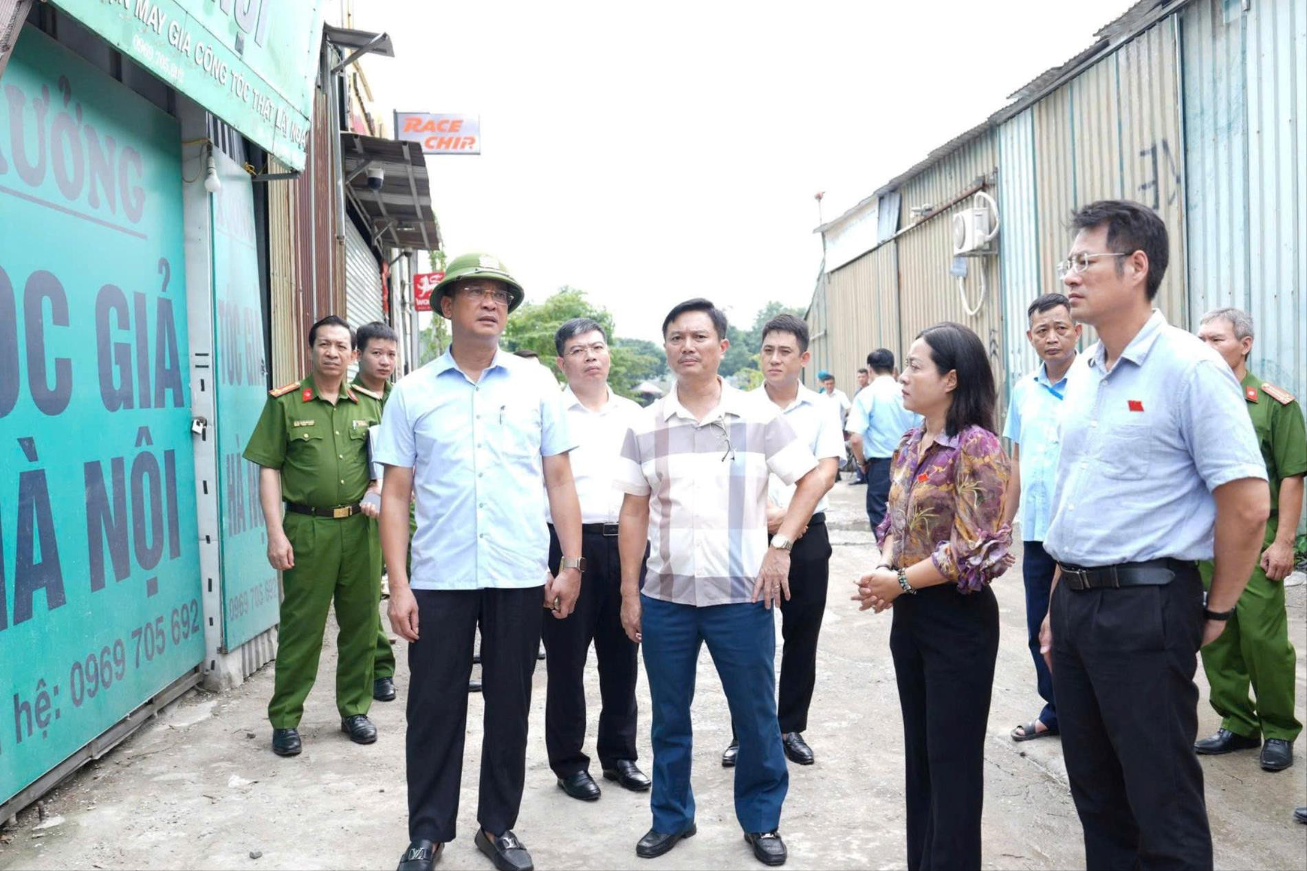 Đoàn khảo sát kiểm tra thực tế tại xã Thanh Liệt