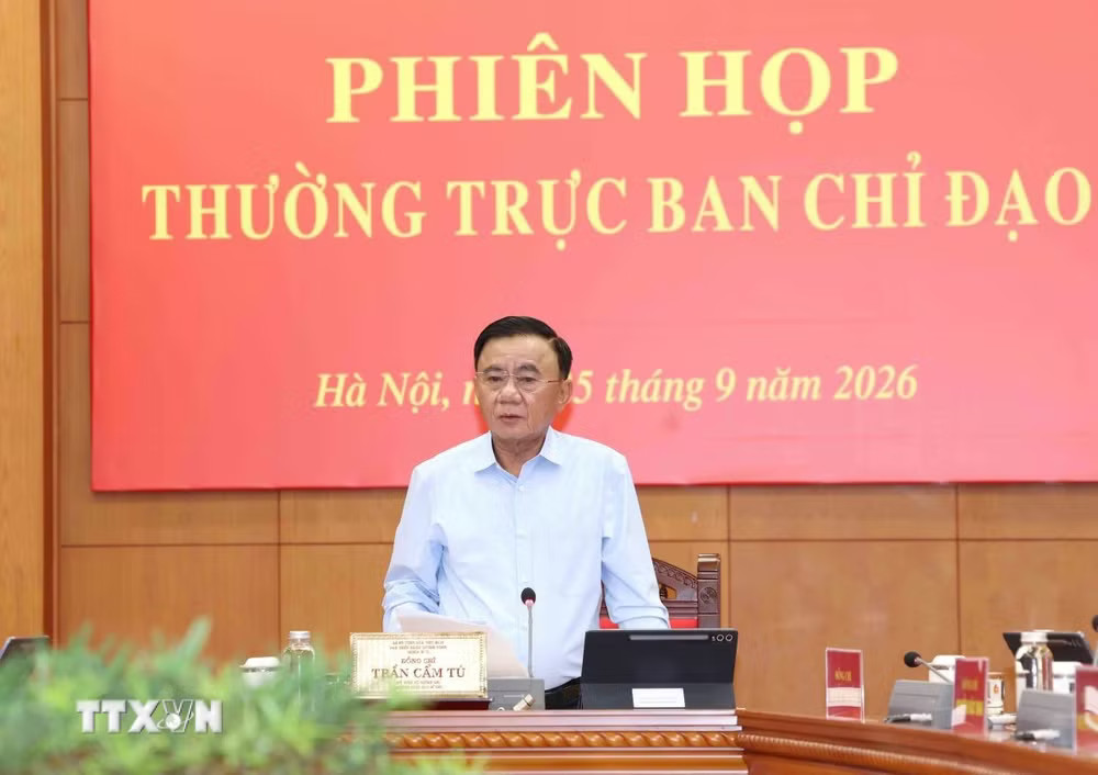 Thường trực Ban Bí thư Trần Cẩm Tú phát biểu chỉ đạo phiên họp