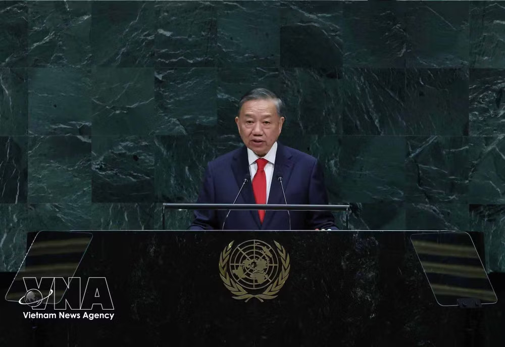 General Secretary of the Communist Party of Vietnam Central Committee and President To Lam addresses the high-level General Debate of the UN General Assembly's 81st session in New York on September 22, 2026. (Photo: VNA) vnanet-u.jpg