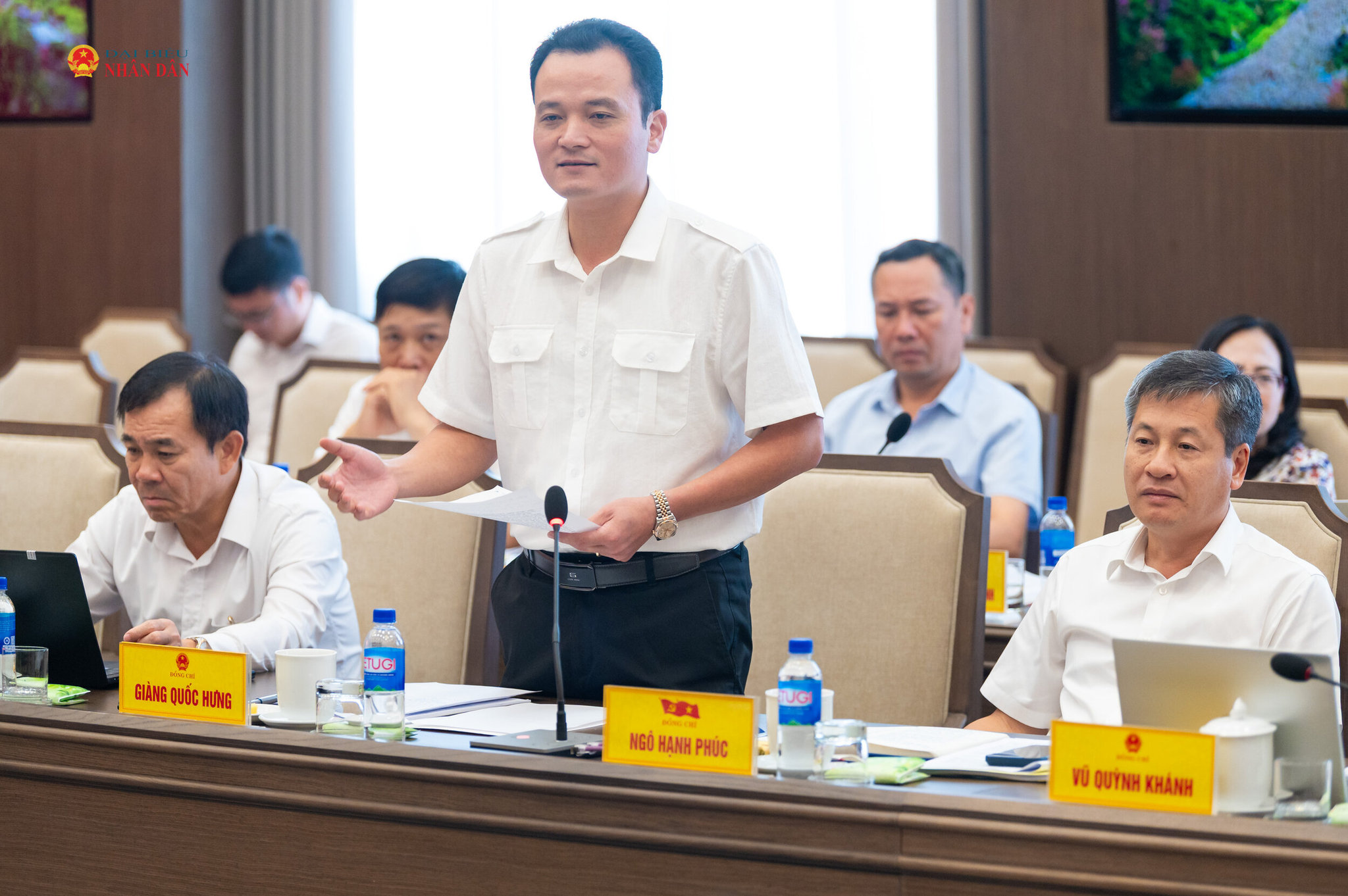 Phó Chủ tịch UBND tỉnh Lào Cai Giàng Quốc Hưng phát biểu