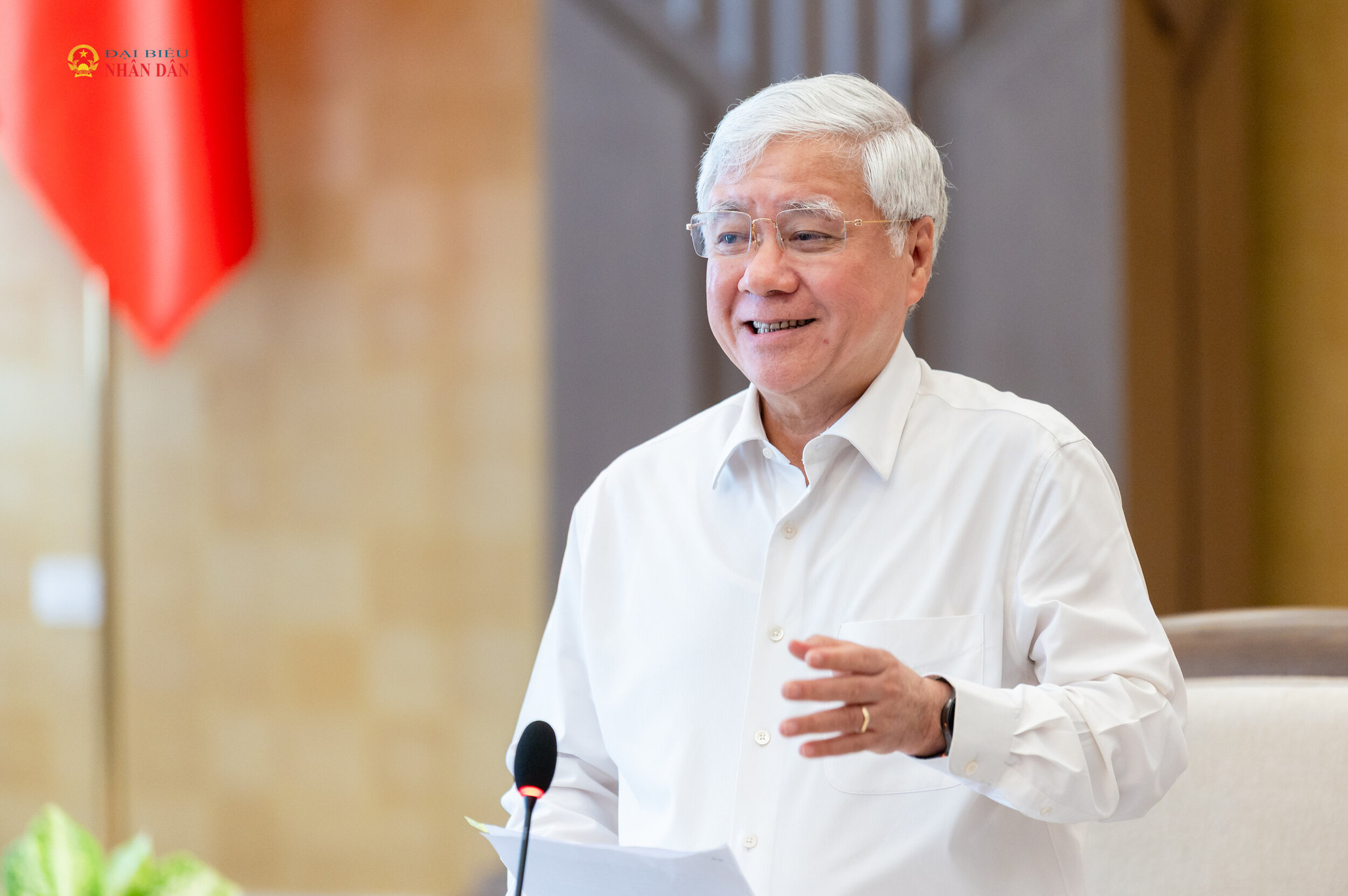 Ủy viên Bộ Chính trị, Phó Bí thư Thường trực Đảng ủy Quốc hội, Phó Chủ tịch Thường trực Quốc hội Đỗ Văn Chiến - Trưởng Ban Chỉ đạo phát biểu