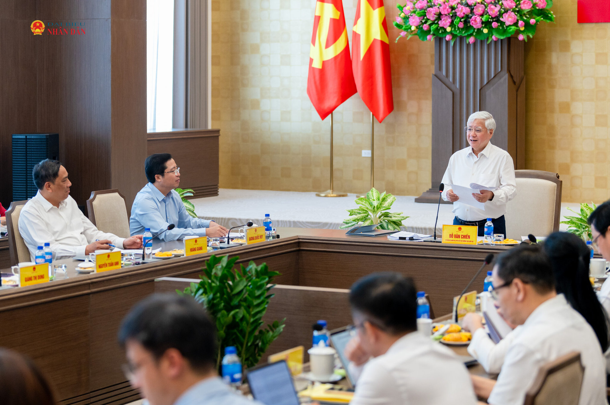 Ủy viên Bộ Chính trị, Phó Bí thư Thường trực Đảng ủy Quốc hội, Phó Chủ tịch Thường trực Quốc hội Đỗ Văn Chiến - Trưởng Ban Chỉ đạo phát biểu