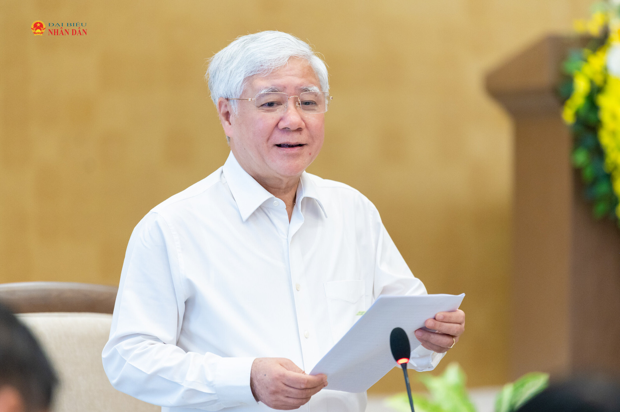 Ủy viên Bộ Chính trị, Phó Bí thư Thường trực Đảng ủy Quốc hội, Phó Chủ tịch Thường trực Quốc hội Đỗ Văn Chiến - Trưởng Ban Chỉ đạo phát biểu