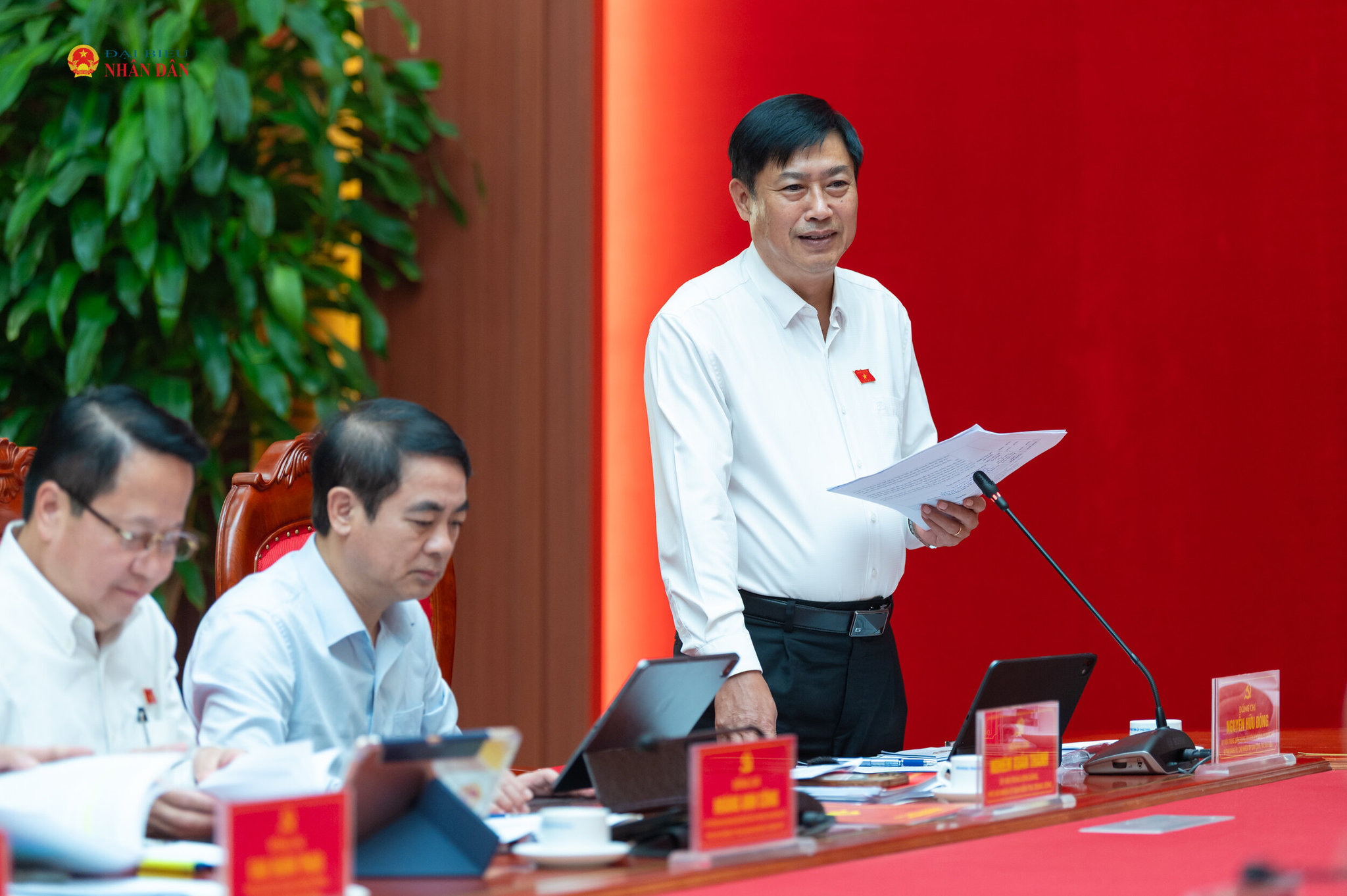Chủ nhiệm Ủy ban Công tác đại biểu Nguyễn Hữu Đông, Phó Trưởng Ban Chỉ đạo phát biểu