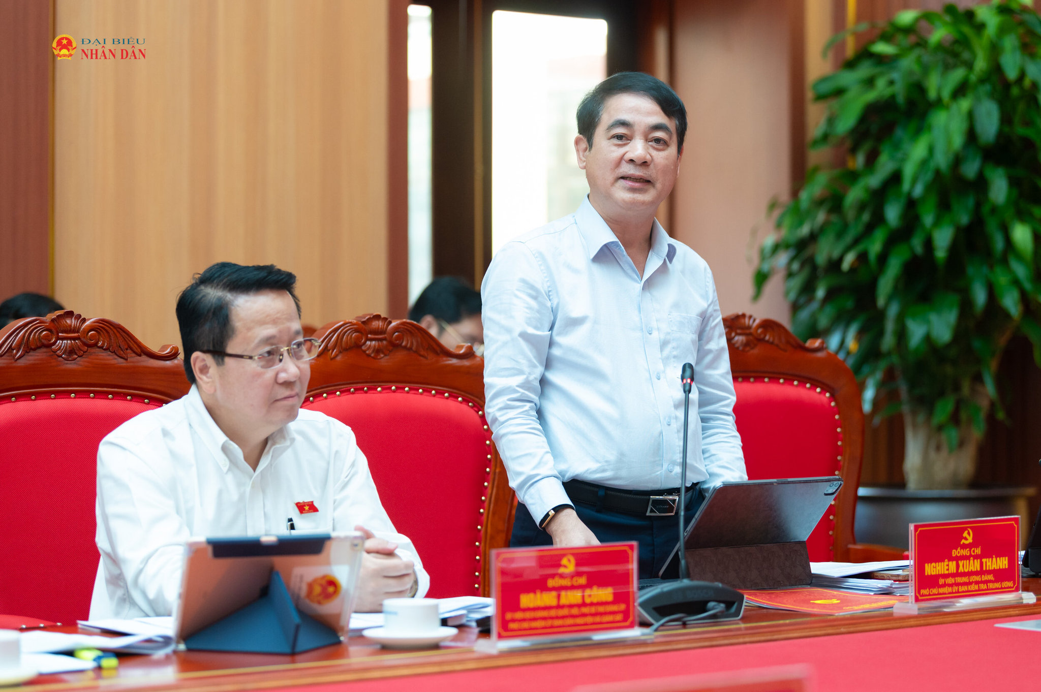 Phó Chủ nhiệm Ủy ban Kiểm tra Trung ương Nghiêm Xuân Thành, thành viên Ban Chỉ đạo phát biểu