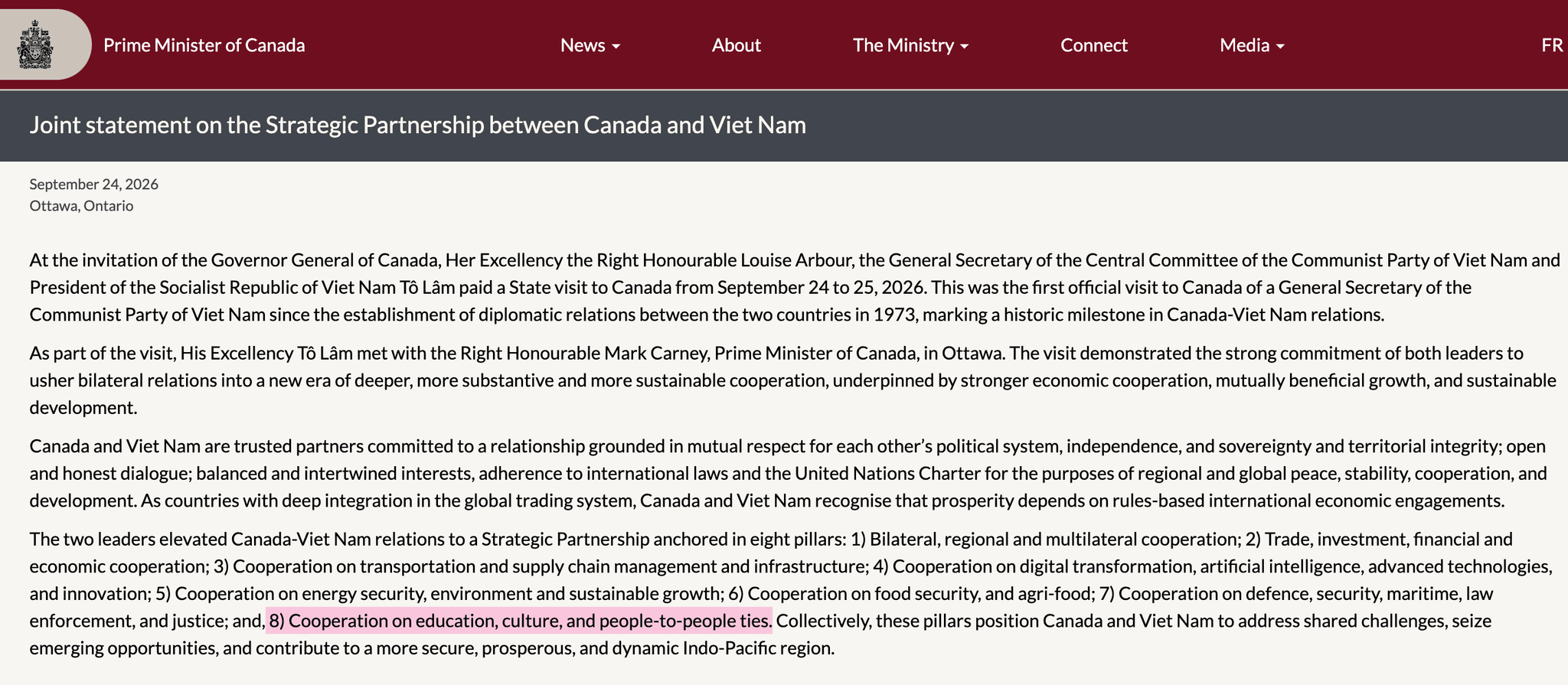joint statement vietnam canada