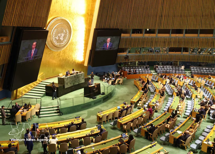 General Secretary of the Communist Party of Vietnam Central Committee and President To Lam delivers remarks at the high-level general debate of the 81st session of the United Nations General Assembly. (Photo: VNA) 