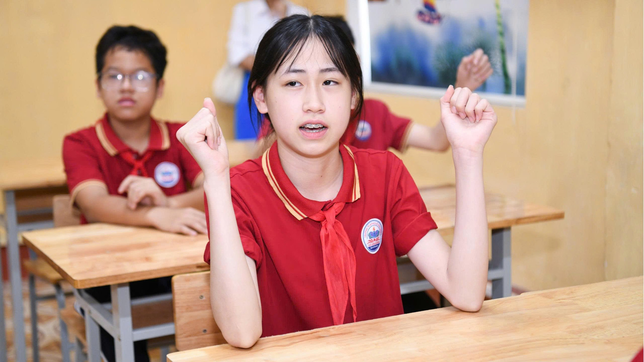 Học sinh hào hứng tham gia các hoạt động giao lưu, thực hành tiếng Anh trong chương trình “Tiếng Anh cho em” tại Tuyên Quang.