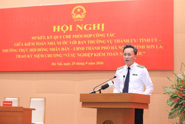 Tổng Kiểm toán Nhà nước Nguyễn Hữu Nghĩa phát biểu
