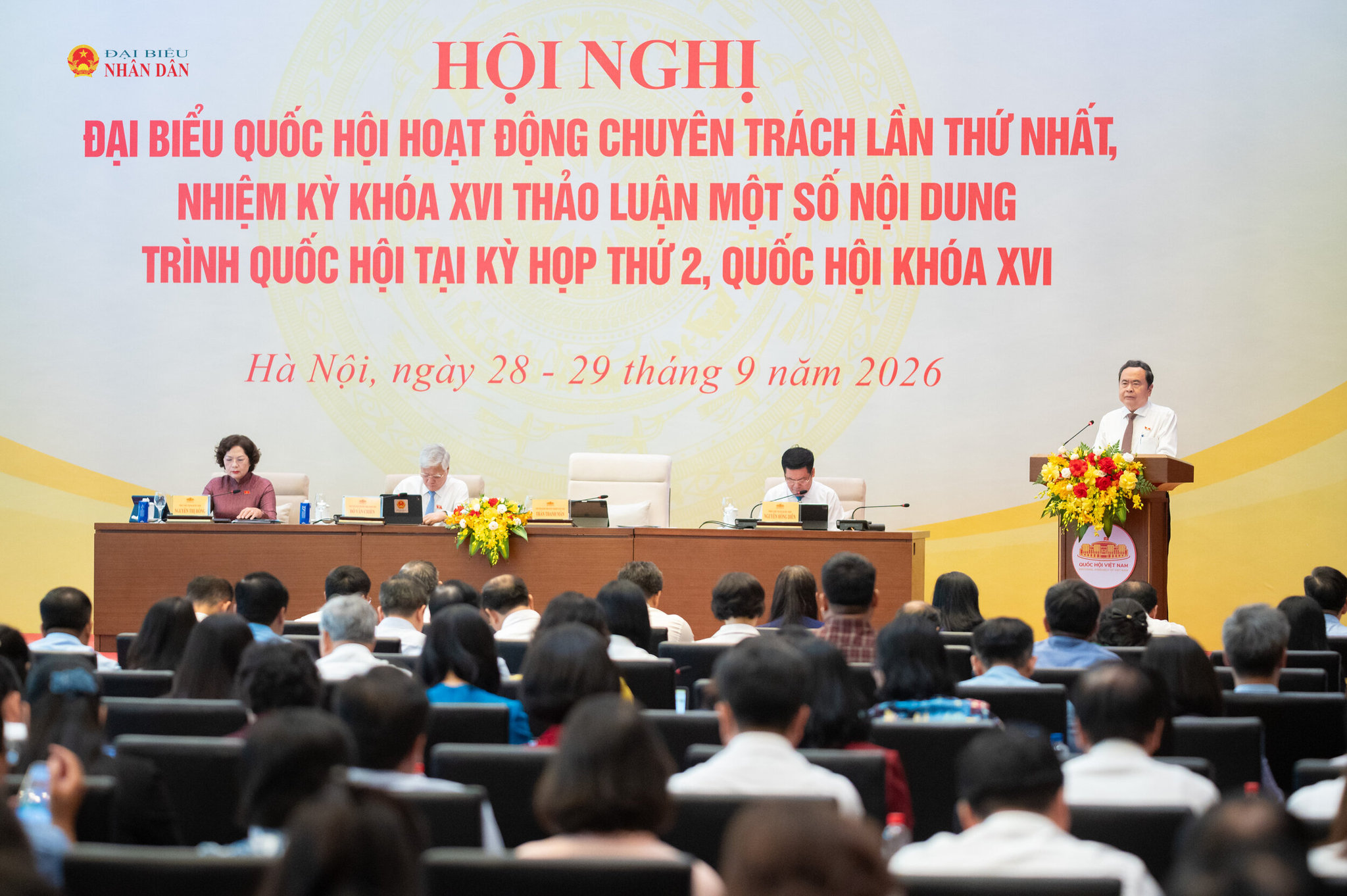 Chủ tịch Quốc hội Trần Thanh Mẫn phát biểu khai mạc hội nghị