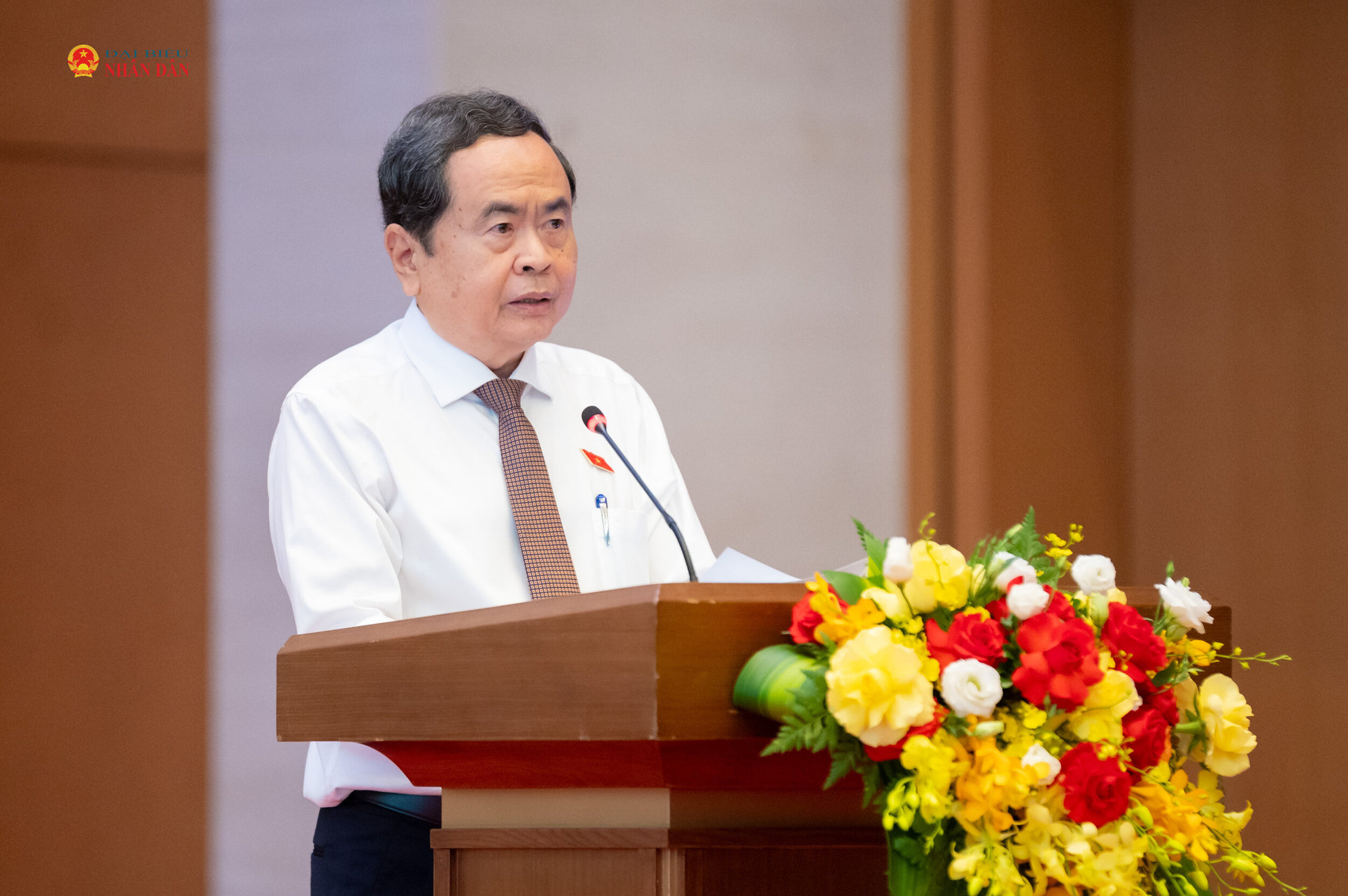 Chủ tịch Quốc hội Trần Thanh Mẫn phát biểu khai mạc hội nghị