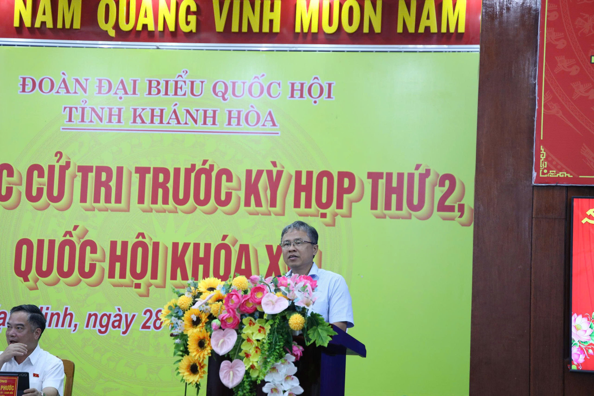 Phó Chủ tịch UBND tỉnh Khánh Hòa Trần Hòa Nam phát biểu