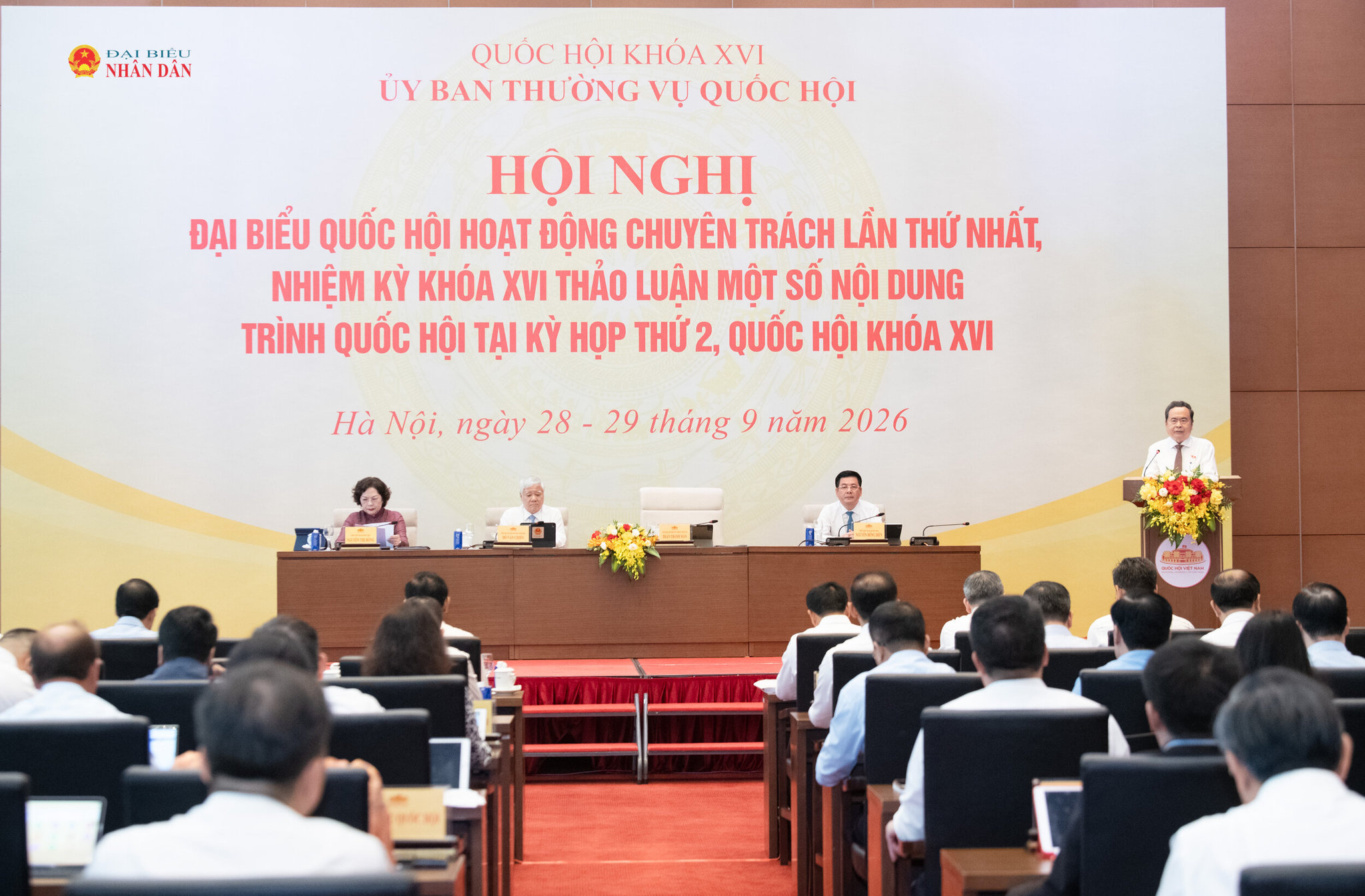 Chủ tịch Quốc hội Trần Thanh Mẫn phát biểu khai mạc hội nghị