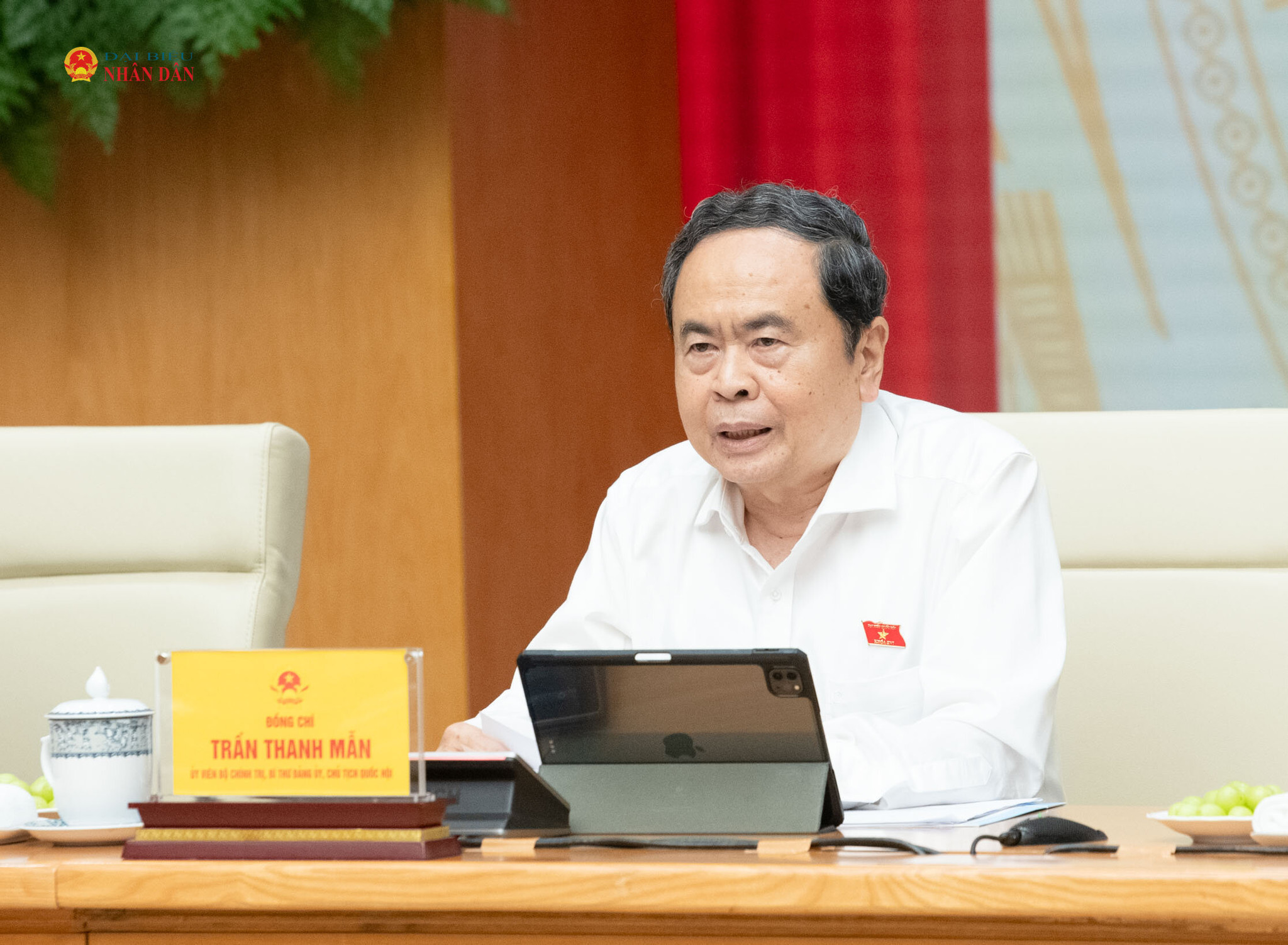 Chủ tịch Quốc hội Trần Thanh Mẫn phát biểu.1