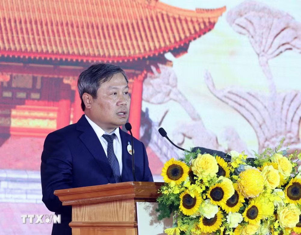 Ủy viên Trung ương Đảng, Chủ tịch Ủy ban Nhân dân thành phố Hà Nội Vũ Đại Thắng phát biểu
