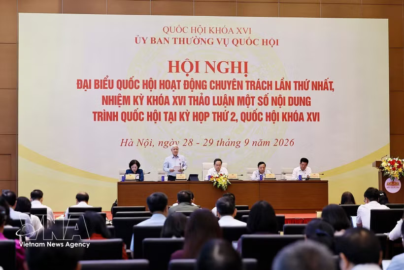 NA Standing Vice President Do Van Chien speaks at the conference. (Photo: VNA)