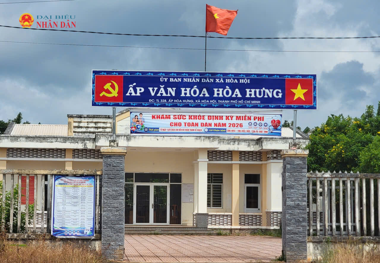 Trụ sở ấp văn hóa Hòa Hưng, xã Hòa Hội (địa bàn huyện Xuyên Mộc cũ)
