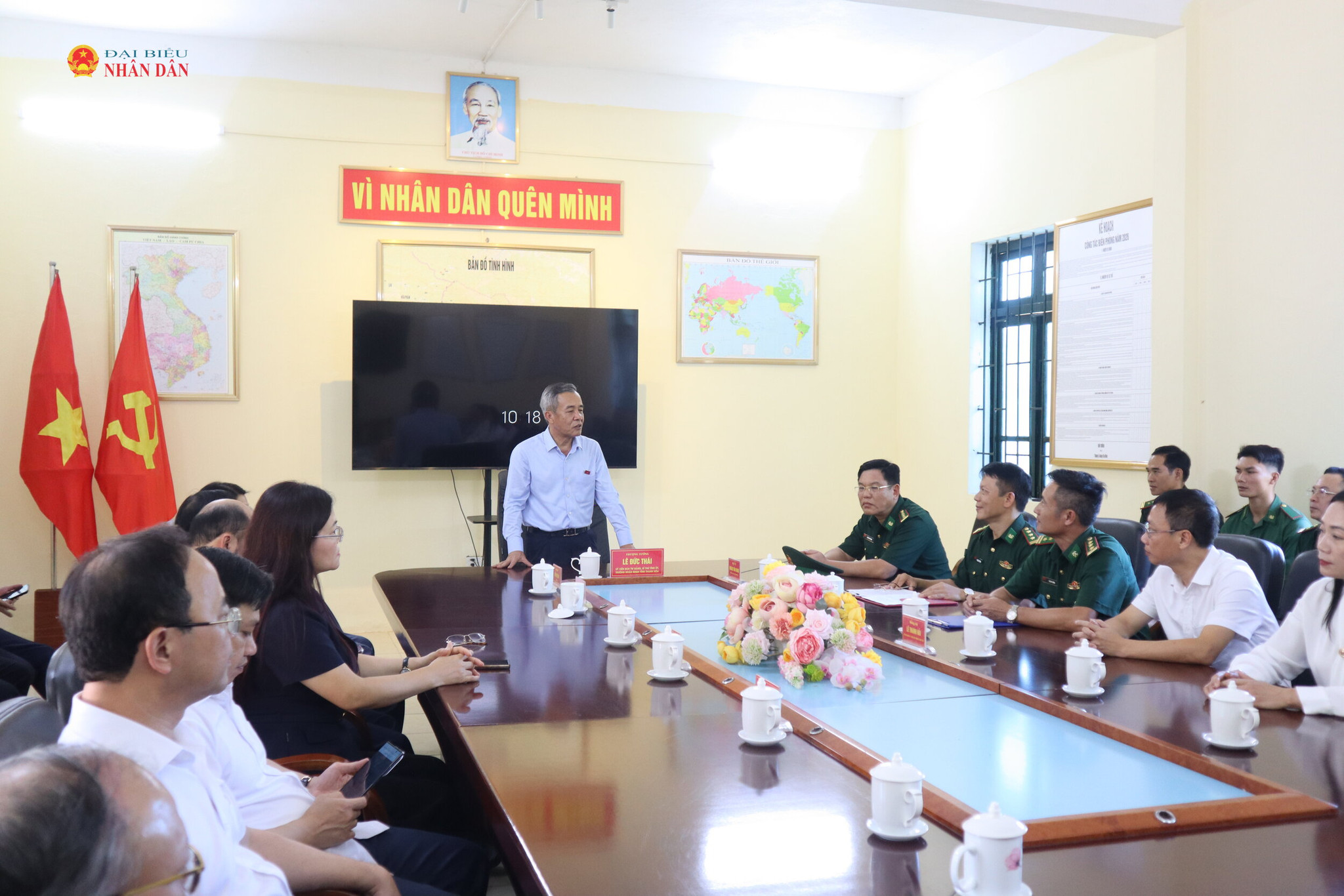 Bí thư Tỉnh ủy Thanh Hóa Lê Đức Thái giao nhiệm vụ cho cán bộ, chiến sĩ Đồn Biên phòng Bát Mọt