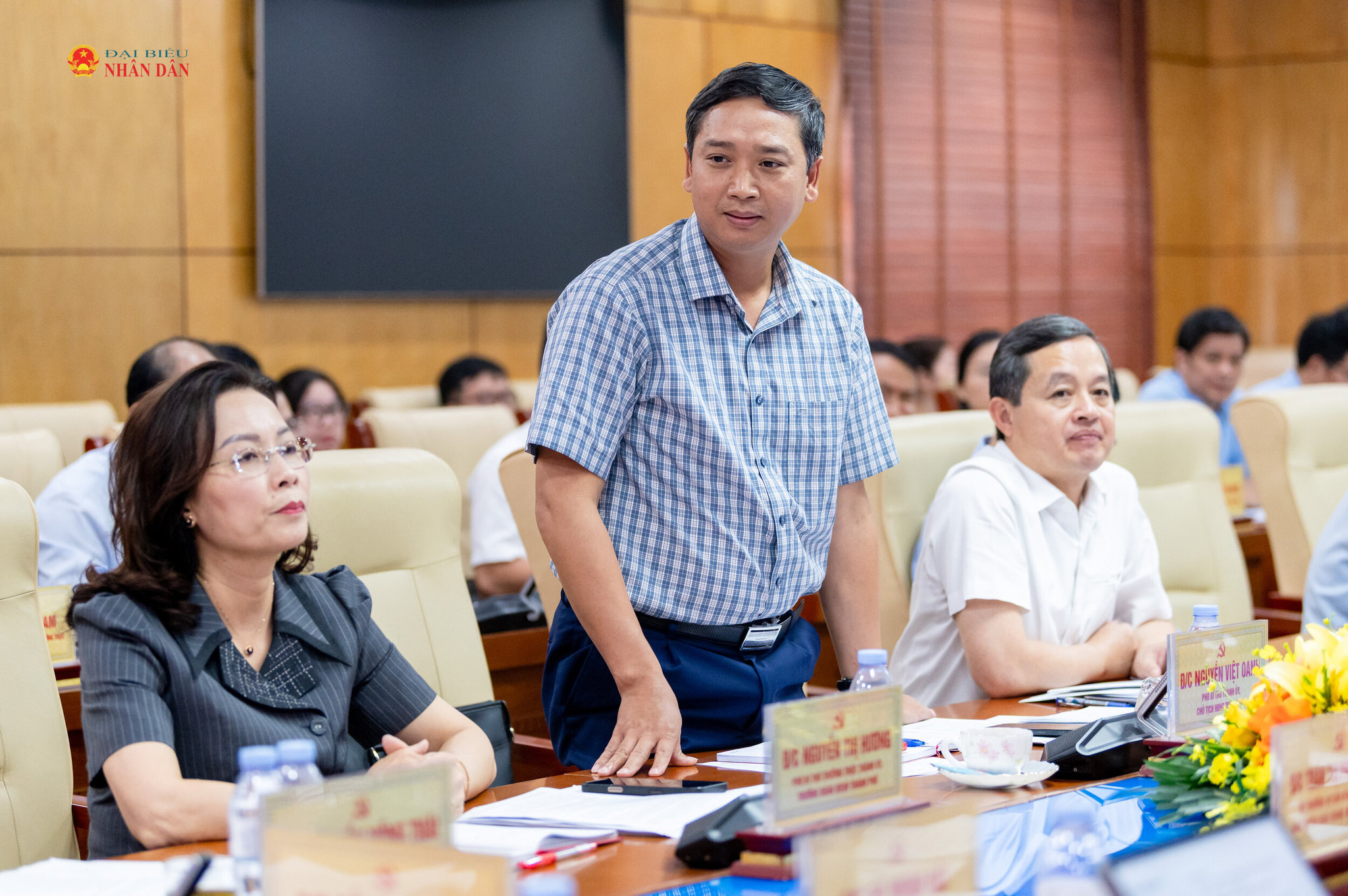 Phó Bí thư Thành ủy, Chủ tịch HĐND Thành phố Bắc Ninh Nguyễn Việt Oanh phát biểu