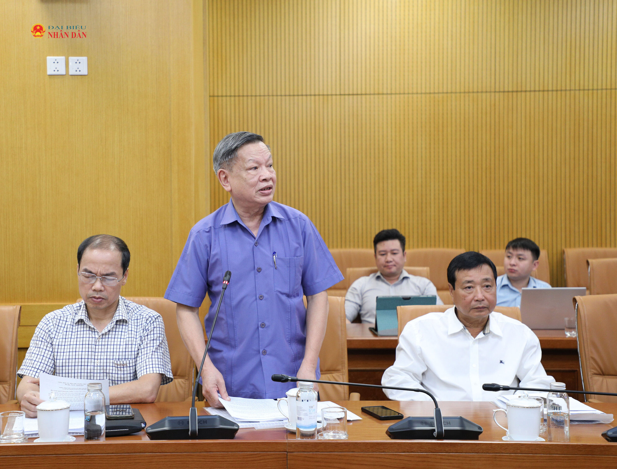 Nguyên Phó Cục trưởng Cục Quản lý Đê điều và Phòng, chống thiên tai Tiến sĩ Bùi Nguyên Hồng phát biểu
