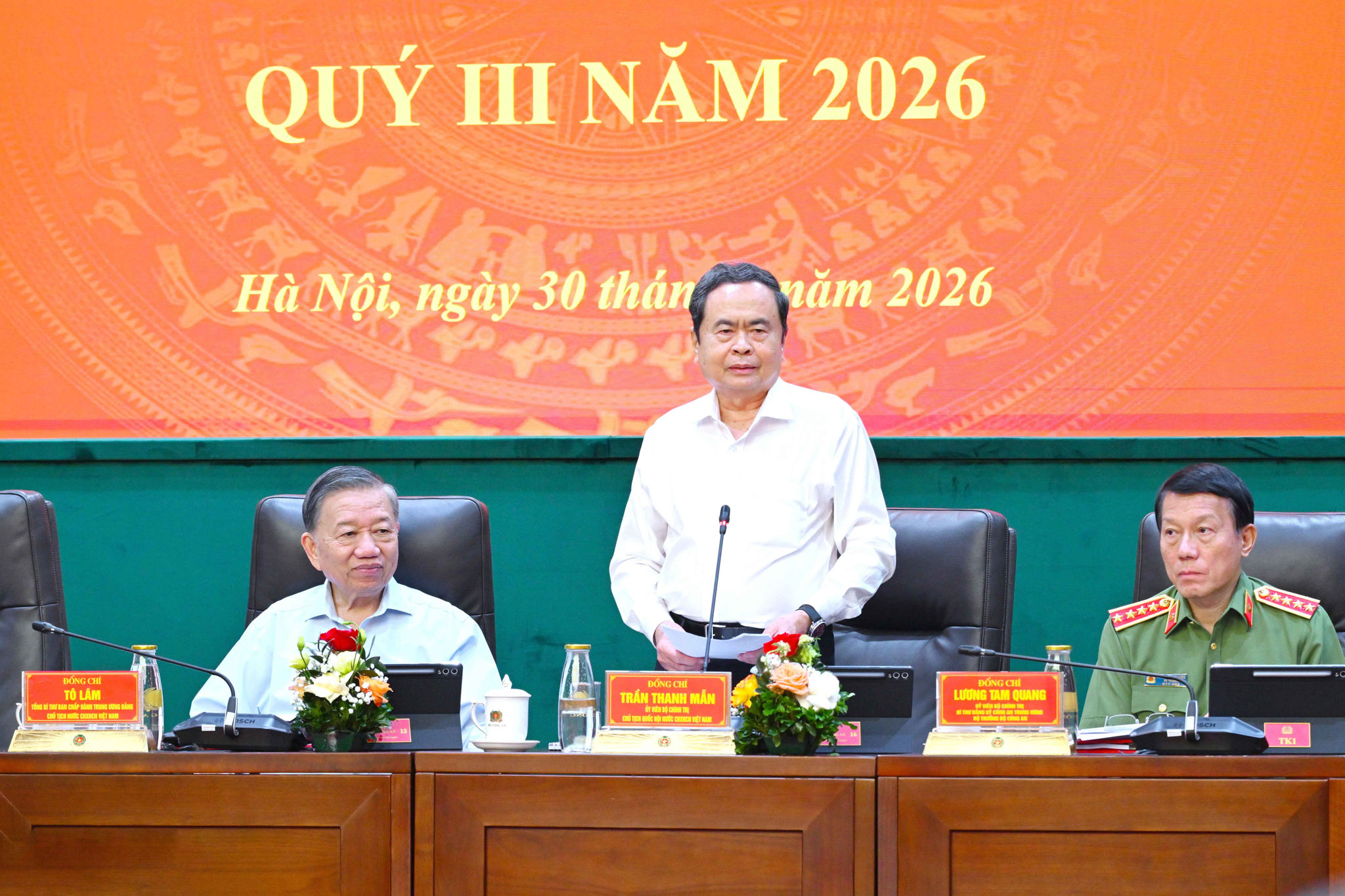 Chủ tịch Quốc hội Trần Thanh Mẫn phát biểu tại hội nghị