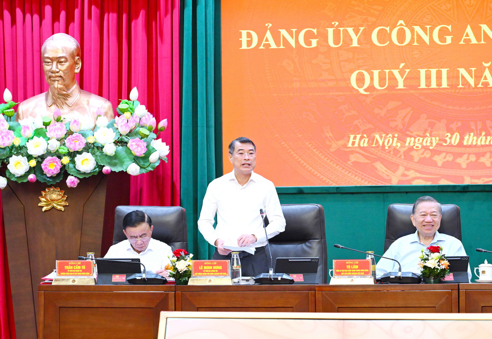 Thủ tướng Chính phủ Lê Minh Hưng phát biểu tại hội nghị