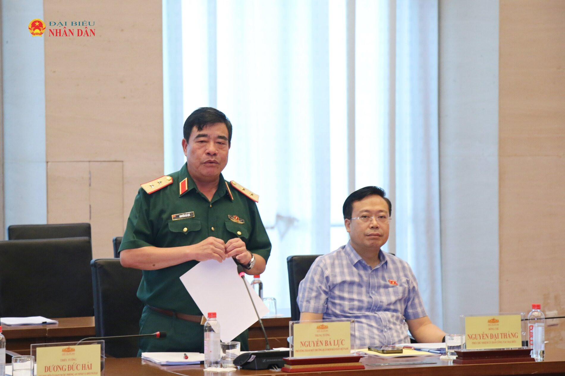 Phó Tổng Tham mưu trưởng Quân đội nhân dân Việt Nam, Trung tướng Nguyễn Bá Lực phát biểu