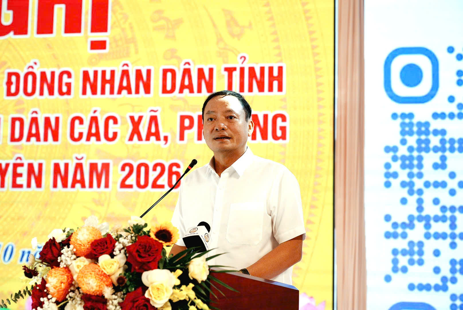 Phó Bí thư Tỉnh ủy, Chủ tịch HĐND tỉnh Hưng Yên Trần Quốc Văn phát biểu kết luận hội nghị