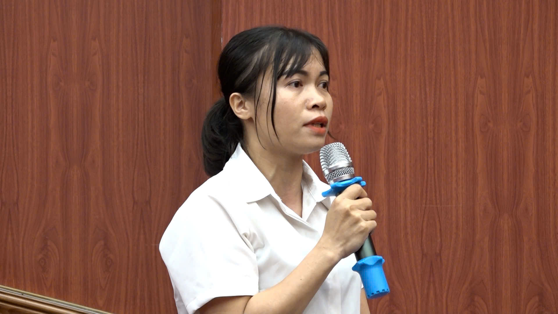 Cử tri xã Thái Thụy phát biểu ý kiến tại hội nghị