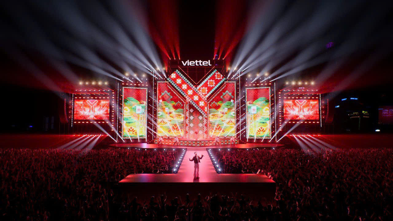 Sân khấu Y-Fest 2026 lấy cảm hứng từ bản sắc văn hóa vùng cao với hoa văn thổ cẩm hứa hẹn bùng nổ tại điểm đến Lai Châu