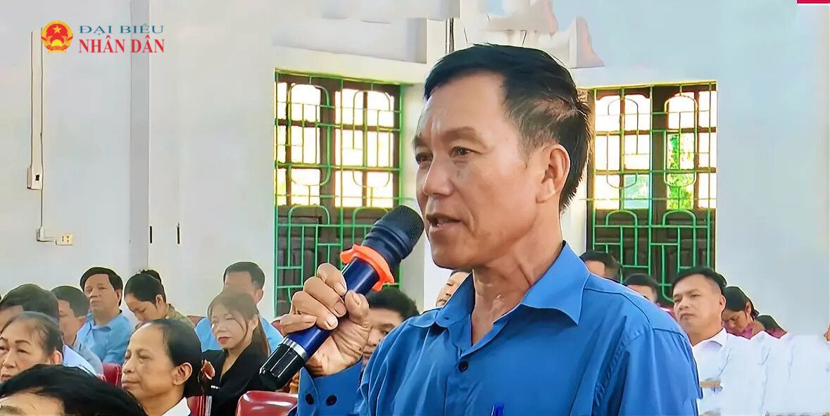 Cử tri phát biểu ý kiến, kiến nghị Ảnh Lam Hà