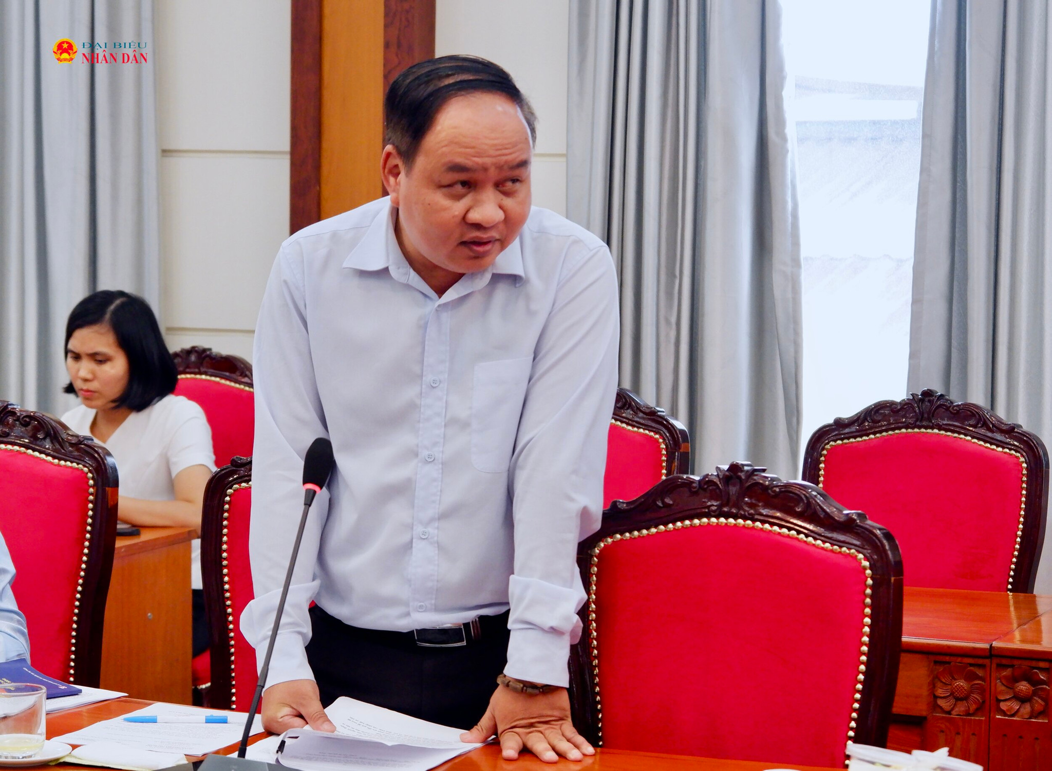 Đại diện Sở Tư pháp thành phố Nguyễn Văn Hưng phát biểu. Ảnh: Hoa Lê