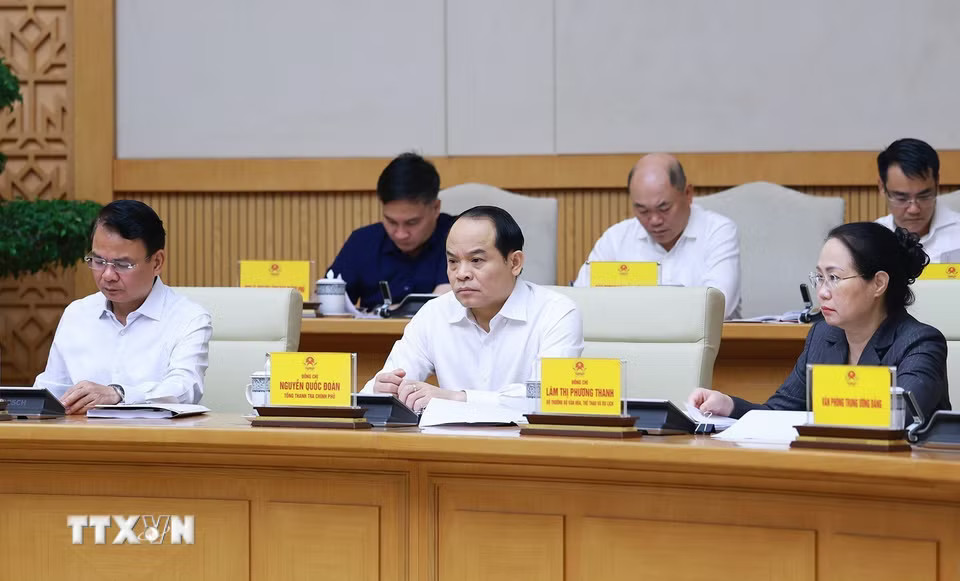Các đại biểu tham dự Hội nghị Ban Thường vụ Đảng ủy Chính phủ về công tác đánh giá, xếp loại cán bộ