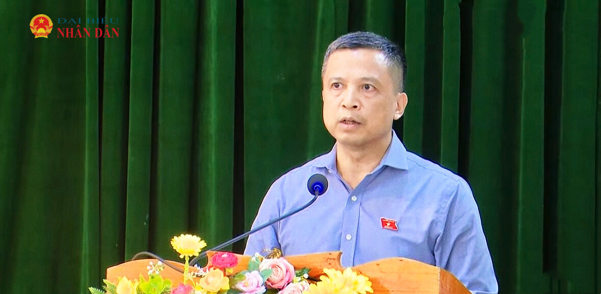 ĐBQH Phạm Phú Bình thông tin dự kiến nội dung Kỳ họp thứ Hai tới cử tri xã Quỳnh Tam