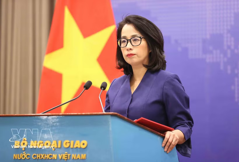 Spokeswoman of the Ministry of Foreign Affairs Pham Thu Hang (Photo: VNA)