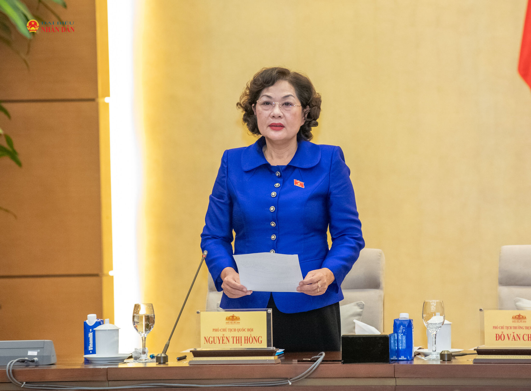 Phó chủ tịch QH Nguyễn Thị Hồng điều hành phiên họp.1