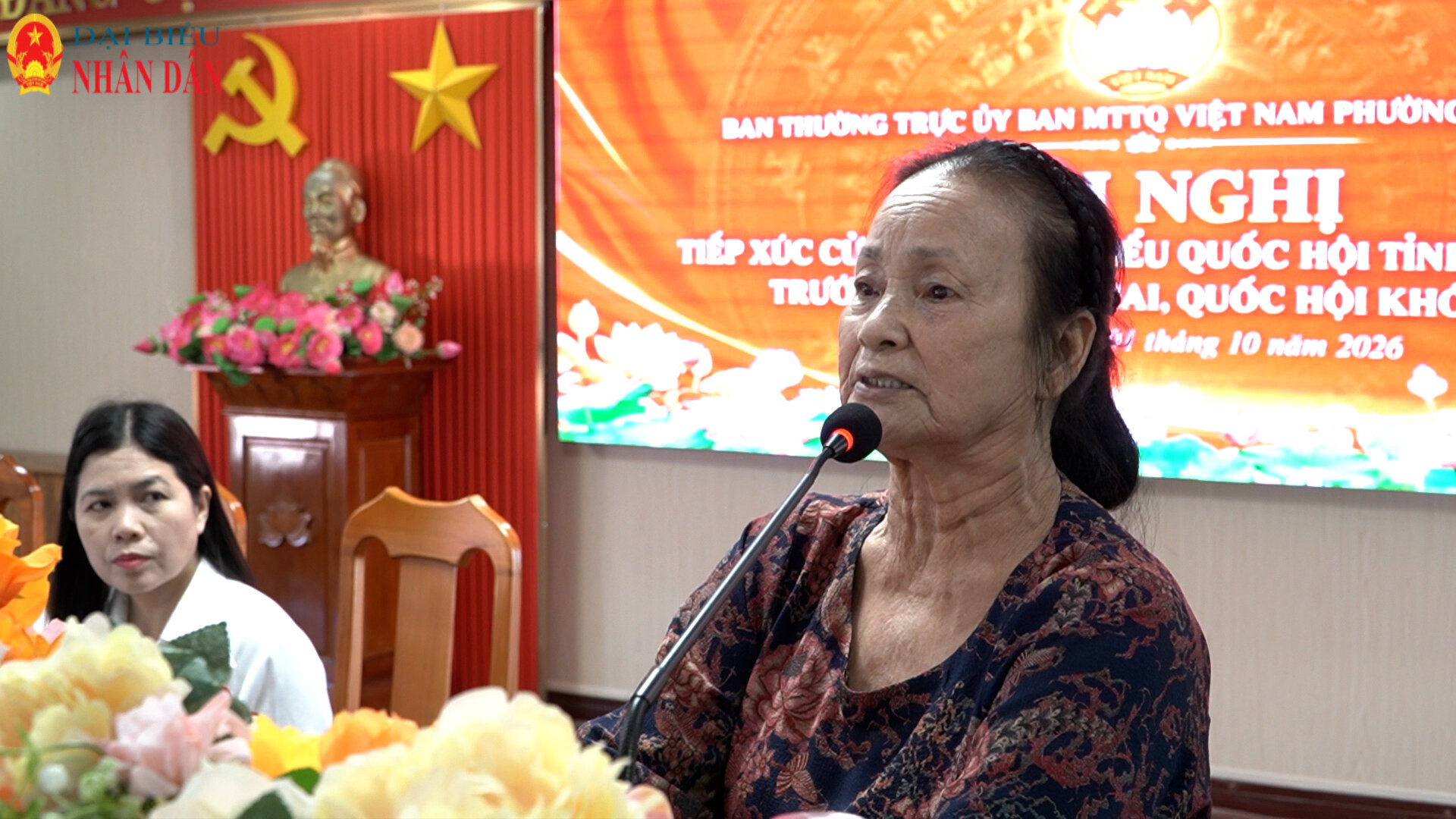 Cử tri phường Đồng Sơn phát biểu tại hội nghị