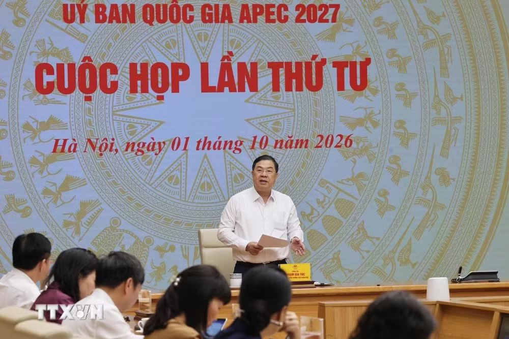 Phó Thủ tướng Thường trực Phạm Gia Túc, Chủ tịch Ủy ban Quốc gia APEC 2027 phát biểu chỉ đạo