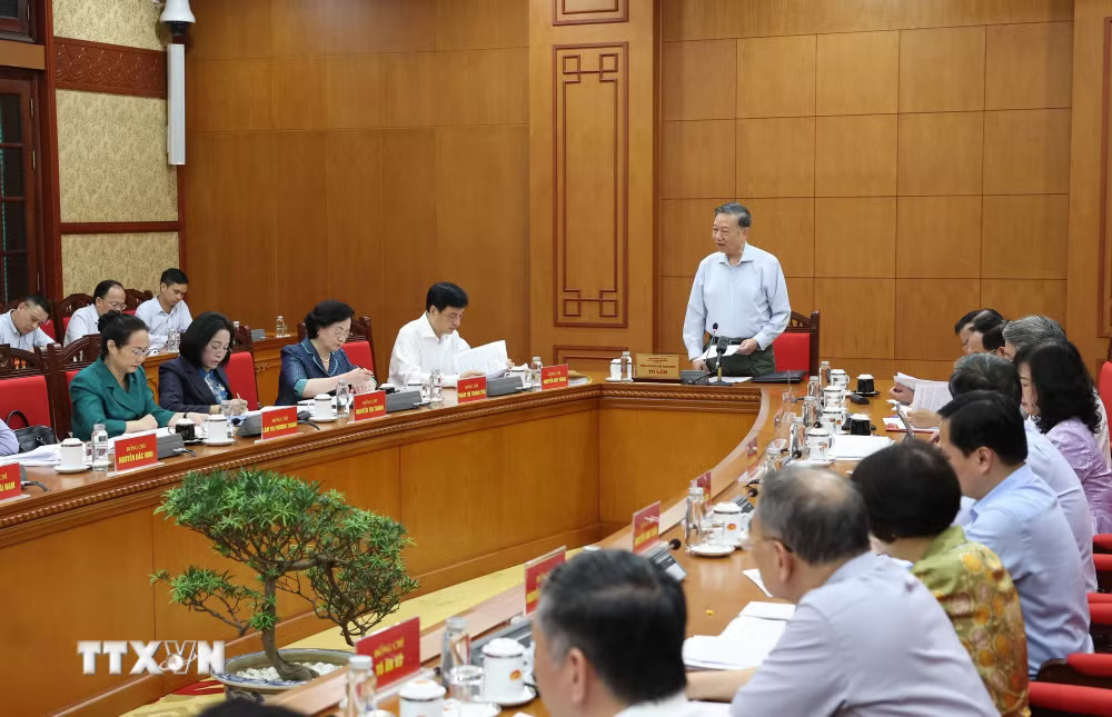 Tổng Bí thư, Chủ tịch nước Tô Lâm phát biểu chỉ đạo tại buổi làm việc về phát triển thể dục thể thao trong giai đoạn mới