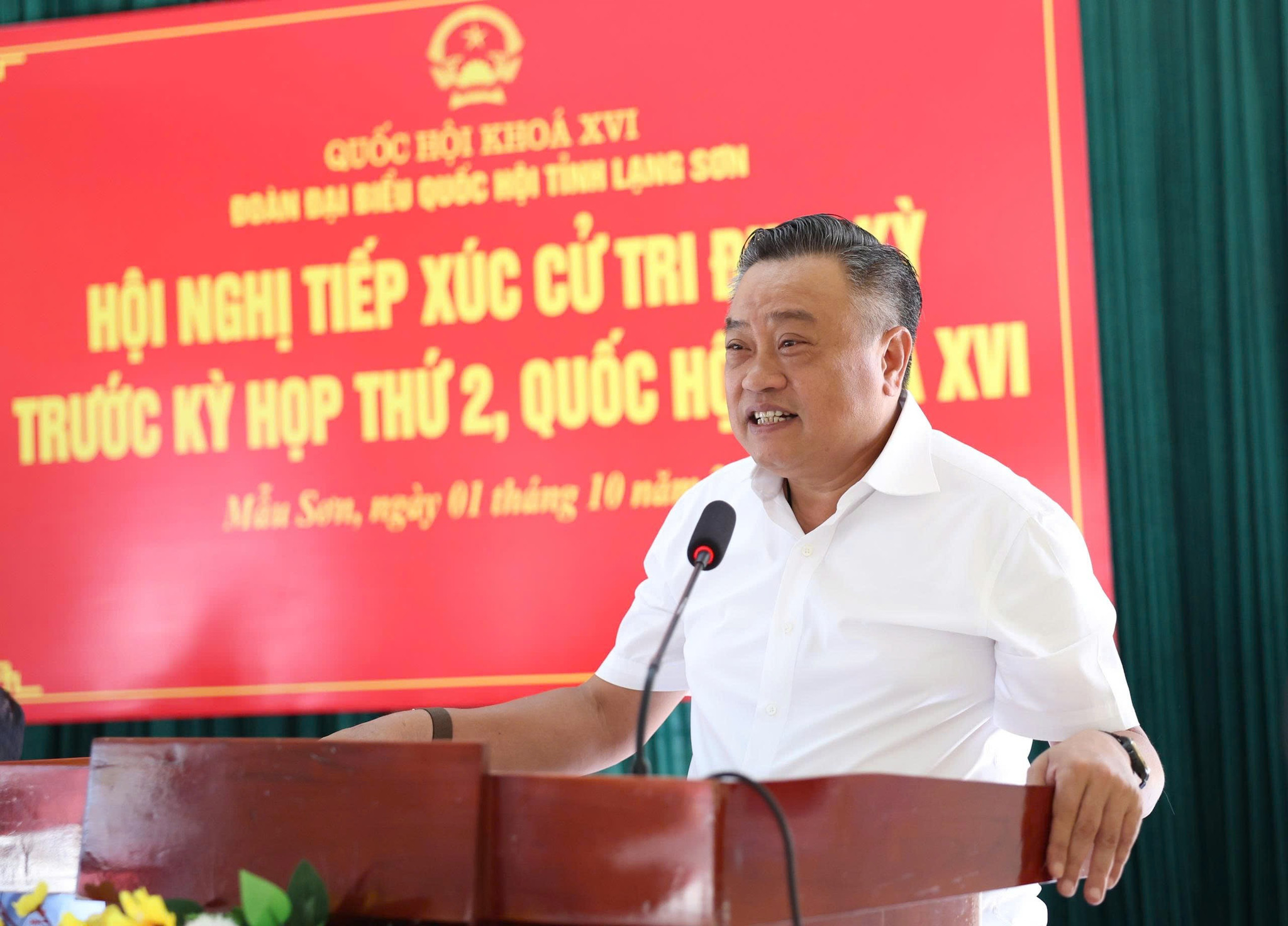 Chủ nhiệm Ủy ban Kiểm tra Trung ương Trần Sỹ Thanh phát biểu tại hội nghị