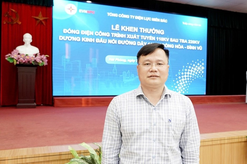 Ông Trịnh Văn Thủy – Giám đốc Công ty Cổ phần Thương mại Xây lắp Công nghiệp Thăng Long đơn vị tham gia thi công dự án. Ảnh NPC