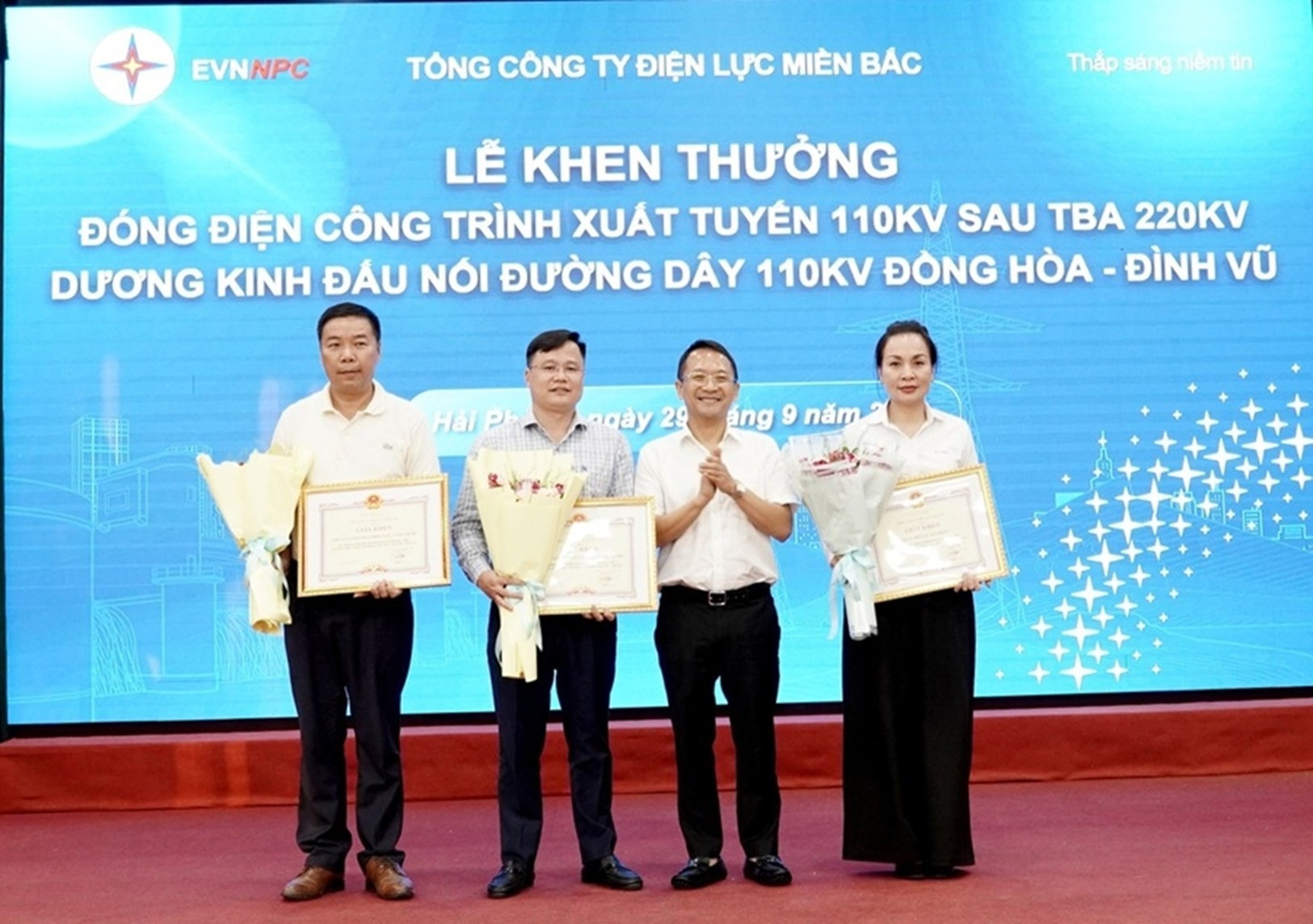 EVNNPC: Vượt khó đưa dự án xuất tuyến 110kV Dương Kinh về đích đúng tiến độ
