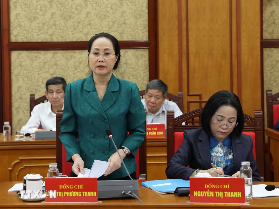Bộ trưởng Bộ Văn hoá, Thể thao và Du lịch Lâm Thị Phương Thanh phát biểu